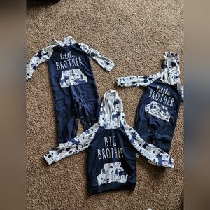 Matching sibling outfits